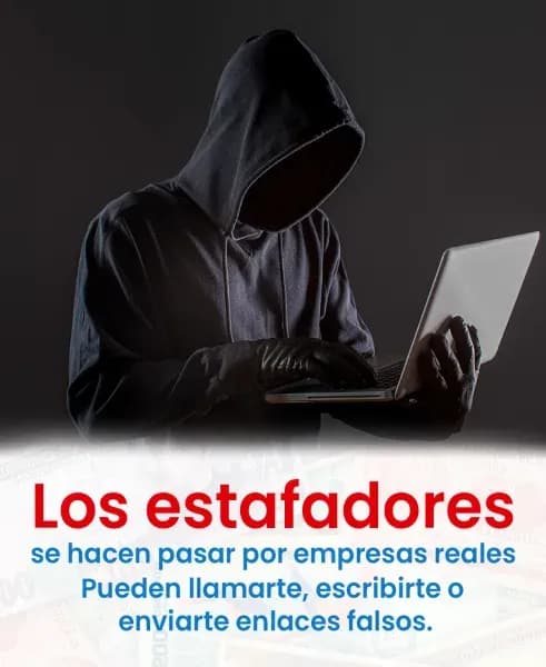 Los estafadores se hacen pasar por empresas reales.